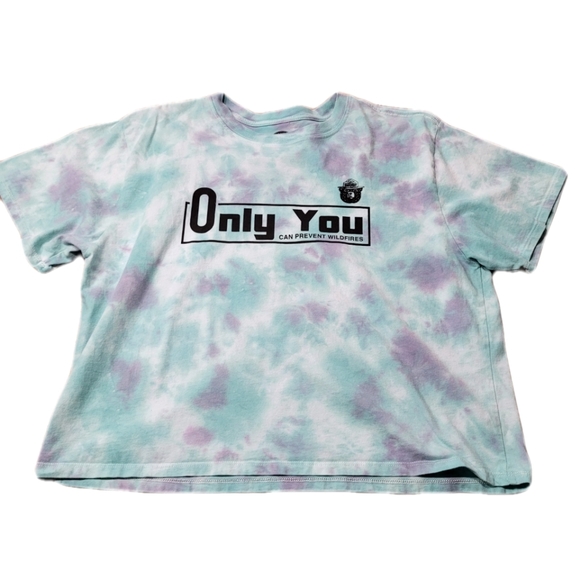 "Only You Can Prevent Wildfires" Tie-Dye Cropped t-sh - Picture 5 of 7